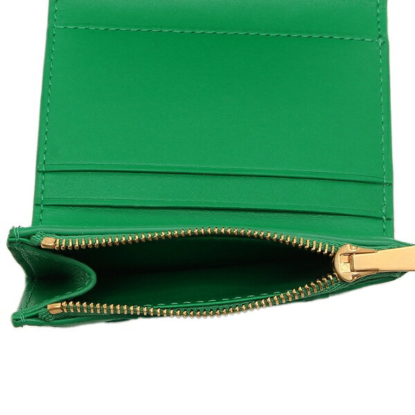 ボッテガヴェネタ 三つ折り財布 イントレチャート パラキート ミニ財布 グリーン レディース BOTTEGA VENETA 667134 VCPP2 3722