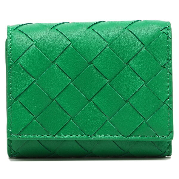 ボッテガヴェネタ 三つ折り財布 イントレチャート パラキート ミニ財布 グリーン レディース BOTTEGA VENETA 667134 VCPP2 3722