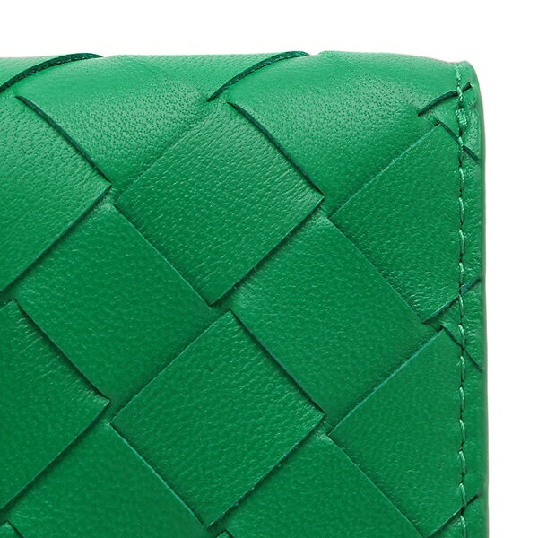 ボッテガヴェネタ 三つ折り財布 イントレチャート パラキート ミニ財布 グリーン レディース BOTTEGA VENETA 667134 VCPP2 3722