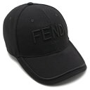 【P10倍 5/2 18時～5/7 9時】フェンディ 帽子 キャップ 調整ストラップ ブラック メンズ FENDI FXQ969 APWK F0QA1