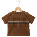 バーバリー Tシャツ メンズ バーバリー ベビー服 Tシャツ トップス 半袖カットソー ブラウン ベビー BURBERRY 8070182 A8900