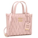 ミュウミュウ ハンドバッグ ショルダーバッグ マテラッセ ミニバッグ ピンク レディース MIU MIU 5BA277 N88 OOO F0E18