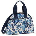 レスポートサック ショルダーバッグ ハンドバッグ ヨーク サッチェル 2WAY ブルー ホワイト レディース LESPORTSAC 3561 E478