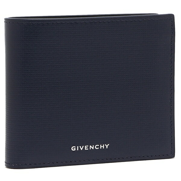 ジバンシィ 二つ折り財布 4Gウォレット 4G ロゴ ミニ財布 ネイビー ブラック メンズ GIVENCHY BK6090K1T4 414