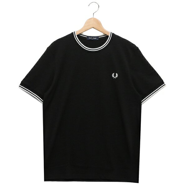 フレッドペリー Tシャツ メンズ フレッドペリー Tシャツ カットソー ツイン ティップTシャツ クルーネック ブラック メンズ FRED PERRY M1588 102