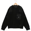 プラダ スウェット リナイロン トライアングルロゴ ブラック メンズ PRADA UJL35B 11JE F0806 OOO