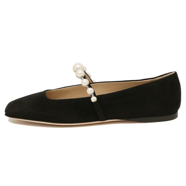 ■新品級■ JIMMY CHOO フラットシューズ スエード 黒 1863T 楽天市場】ジミーチュウ バレエシューズ フラットシューズ アデ