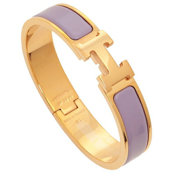 エルメス ブレスレット バングル クリックH PM リラ ピンクゴールドプレーテッド パープル レディース HERMES H700001 FO 47
