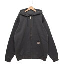 カーハート Carhartt パーカー フーディー ルーズフィット ミッドウエイト フルジップ スウェット チャコール メンズ K122 026