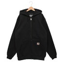 カーハート Carhartt パーカー フーディー ルーズフィット ミッドウエイト フルジップ スウェット ブラック メンズ K122 BLK