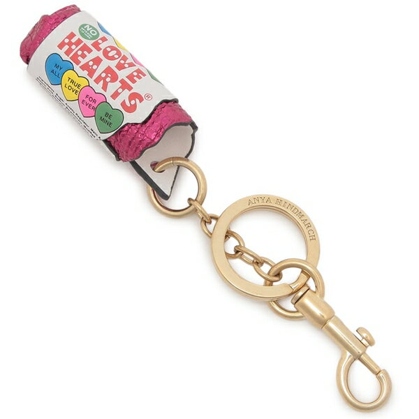 アニヤハインドマーチ キーホルダー ラブハート ピンク マルチカラー メンズ レディース ユニセックス ANYA HINDMARCH 5050925162821