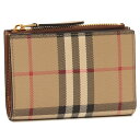 バーバリー 二つ折り財布 ベージュ ブラック レディース BURBERRY 8109807 A9534