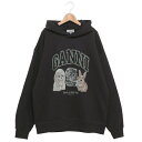 ガニー パーカー フーディー アニマル ブラック レディース GANNI T4270 252