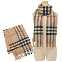 バーバリー マフラー ジャイアントチェック ベージュ ブラック レディース BURBERRY 8076576 A7026