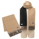 バーバリー マフラー カシミア ベージュ ブラック レディース BURBERRY 8077827 A1189
