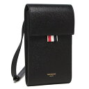 トムブラウン スマホケース THOM BROWNE フラップ イン ペブルグレイン ブラック メンズ CROSSBODY PHONE HOLDER MAC113...