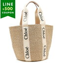 CHLOE クロエ かごバッグ トートバッグ カゴバッグ WOODY ウッディ CHC22SS380G55 101 レディース ロゴ WHITE ホワイト
