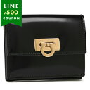 フェラガモ 二つ折り財布 ワンダ ブラック レディース FERRAGAMO 220434 760658
