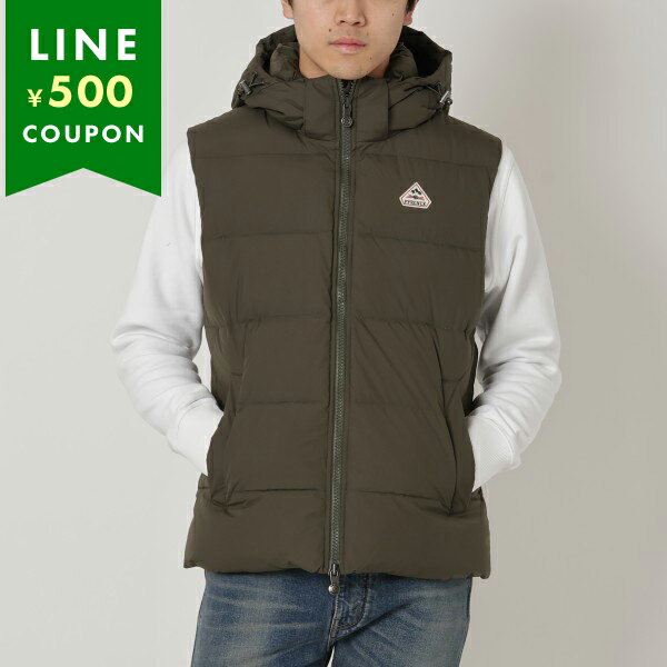 ピレネックス ダウンジャケット アウター ダウン コート スプートニック ミニ リブトップ ベスト カーキ メンズ PYRENEX HMS017 DEEP KHAKI