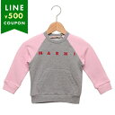 マルニ スウェット カラーブロック スウェットシャツ ベビー ロゴ グレー ピンク キッズ MARNI M00889M00NI IERIA 0M339