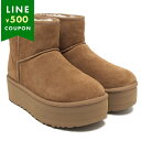アグ ブーツ クラッシックミニプラットホーム ムートンブーツ 厚底 5cmプラットフォーム ベージュ レディース UGG 1134991 CHE