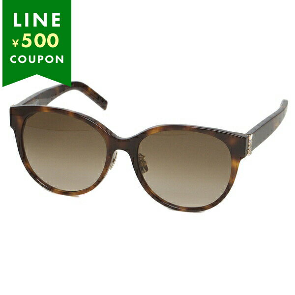 サンローラン パリ サングラス アイウェア レディース 57サイズ ブラウン アジアンフィット SAINT LAURENT PARIS SL M39 K 004