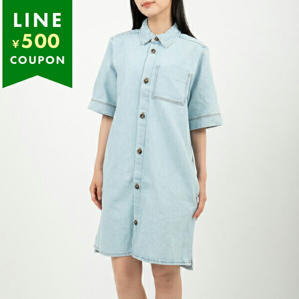 【訳ありアウトレット】アーペーセー ワンピース シャツワンピ ブルー レディース APC A.P.C.COGBG F35015 AAF 【ラッピング不可商品】