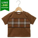バーバリー ベビー服 Tシャツ トップス 半袖カットソー ブラウン ベビー BURBERRY 8070182 A8900