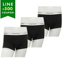 カルバンクライン インナー ローライズトランクス 3枚セット アンダーウエア 下着 ブラック メンズ CALVIN KLEIN NB4389 001