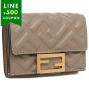 フェンディ 三つ折り財布 バゲット ベージュ レディース FENDI 8M0395 AAJD F0E65