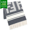 フェンディ タオル ビーチタオル FFロゴ ネイビー ホワイト メンズ レディース FENDI FXS717 AN93 F0QA2