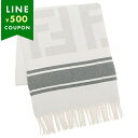 フェンディ タオル ビーチタオル FFロゴ グレー ホワイト メンズ レディース FENDI FXS717 AN93 F0QZ0