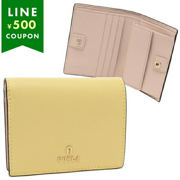 フルラ 二つ折り財布 カメリア イエロー ピンク レディース FURLA WP00304 ARE000 3789S