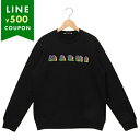 マルニ 子供服 RAINBOWロゴ クルーネック スウェットシャツ 大人も可 ブラック キッズ MARNI M01076 M00J6 0M900 MS113U