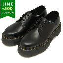 ドクターマーチン ローファー 1461 クアッド 3ホールシューズ 厚底 ブラック メンズ レディース Dr.Martens 25567001 POLSMOOT...