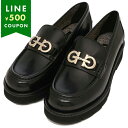 フェラガモ ローファー オックスフォード ガンチーニ モカシン ブラック レディース Salvatore Ferragamo 01E651 0758088