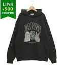 ガニー パーカー フーディー アニマル ブラック レディース GANNI T4270 252