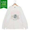 ガニー Tシャツ カットソー アニマル ホワイト レディース GANNI T4275 151