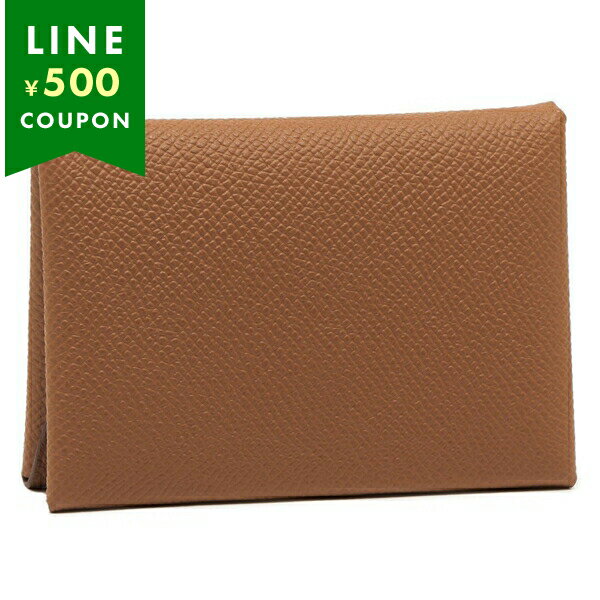 エルメス 小銭入れ コインケース 二つ折り財布 カルヴィ デュオ W刻印 ブラウン メンズ HERMES H083035CK 37