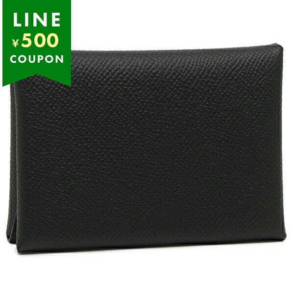 エルメス 小銭入れ コインケース 二つ折り財布 カルヴィ デュオ W刻印 ブラック メンズ HERMES H083035CK 89