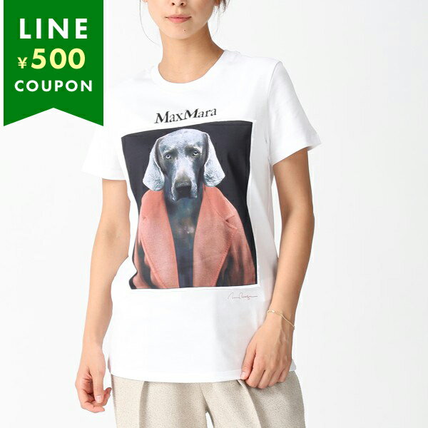 マックスマーラ Tシャツ カットソー チプリア ホワイト ピンク レディース Max Mara 2421946071600 012