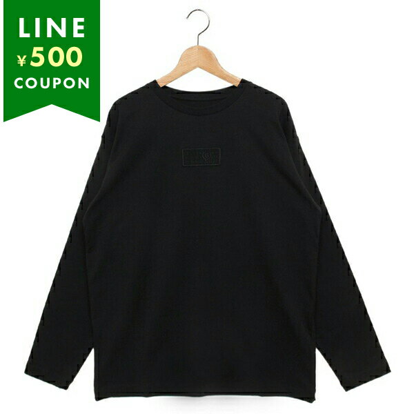 エムエムシックス メゾンマルジェラ 子供服 カットソー ロンT 大人も可 ブラック キッズ MM6 Maison Margiela M60910 MM04I M6900