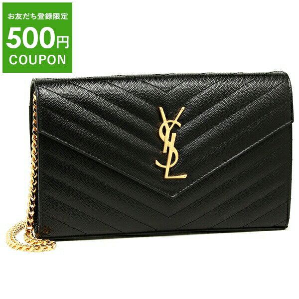 【P10倍 4/16 20時〜4/17 9時】サンローラン バッグ ショルダーバッグ レディース SAINT LAURENT PARIS 377828 BOW01 1000 ブラックのサムネイル