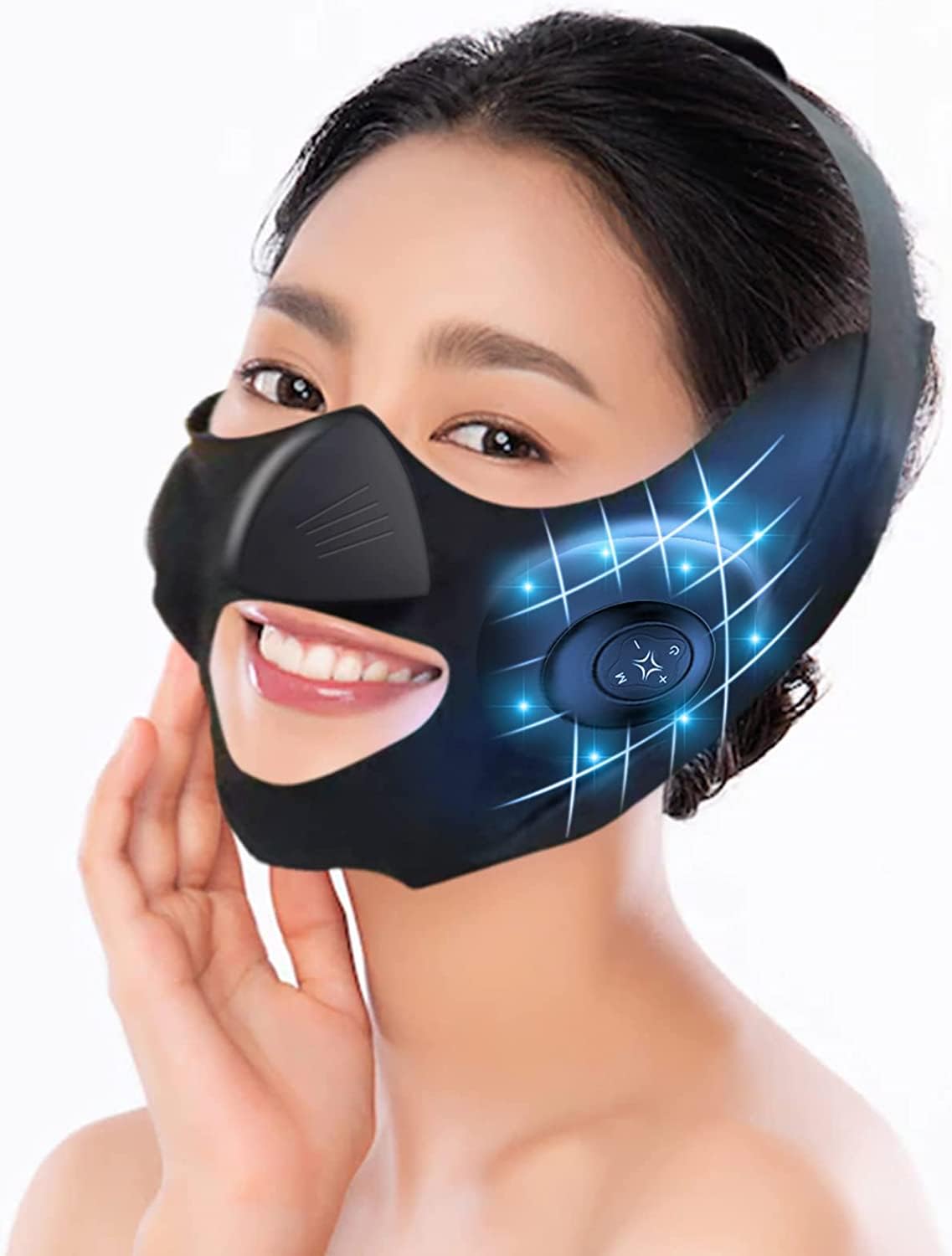 【先着200名全店最大1000クーポン！ 】フェイスベルト ems フェイスバンド 調節可能 通気性 美顔器 サウナマスク V顔 自宅エステ USB充電式 高弾性 リモコン付き 美顏 顎サポーター 二重テープ 顔痩せ 男女兼用 むくみに フェイスバンド 小顔 矯正 たるみ予防