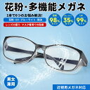 【先着100名新品限定♪500円OFF】【2025年版】花粉症用メガネ 花粉メガネ めがね 多機能【大きめサイズ】大人用 軽量【花粉 飛沫 紫外線 粉塵ブロック...