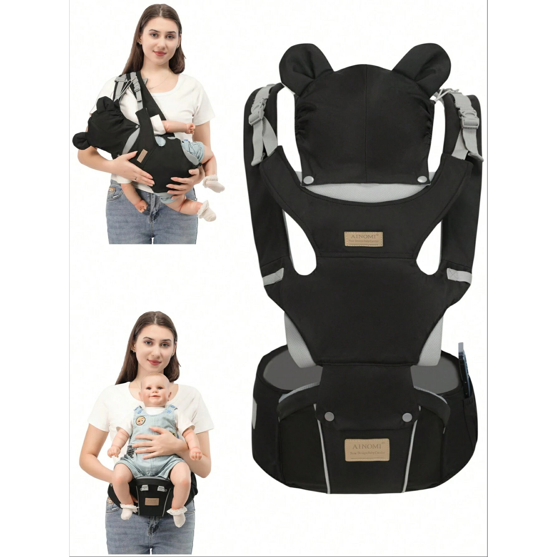 多機能ベビーキャリアウエストスツール、4シーズン対応ベビーキャリア