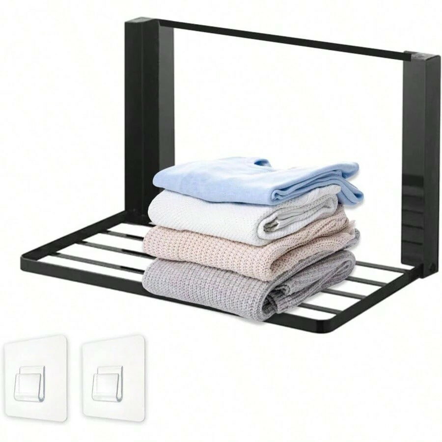 MxPRO 洗濯機横 マグネット棚 磁石吸着折りたたみ収納ラック フック 2 個付き 強力耐荷重 5kg 洗濯機冷..