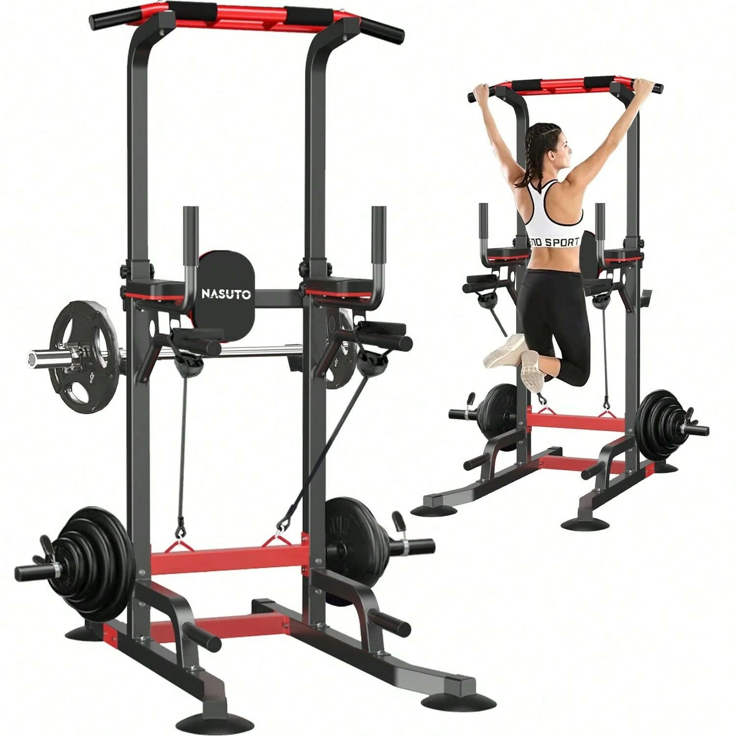 MxPRO ぶら下がり健康器 懸垂マシン チンニング 多機能 筋肉トレーニング 耐荷重180kg 高さ12段階調整..