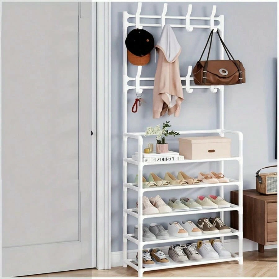 MxPRO小さなスペースに最適な多機能収納ソリューション、寝室用、金属製、衣類と靴の収納に、シューズ..