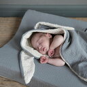 ベビーシャワー|バニーのフード付きおくるみブランケット|Babyshower